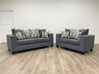 110 Steel Sofa & Loveseat