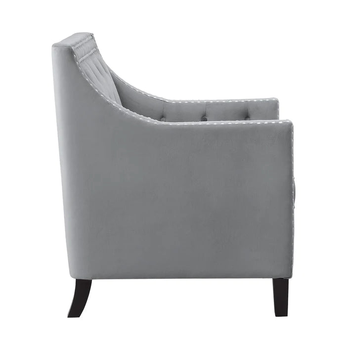 Silla decorativa gris 1297GY 