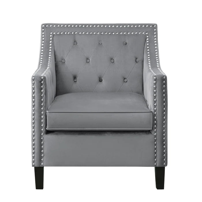 Silla decorativa gris 1297GY 