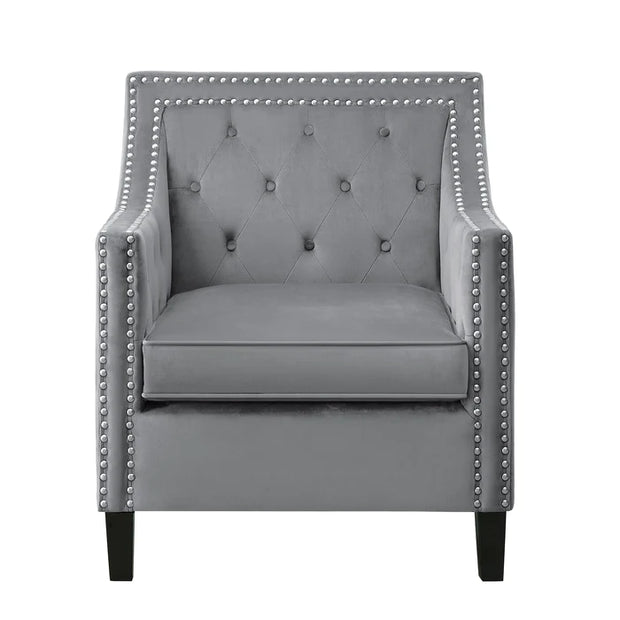 Silla decorativa gris 1297GY 