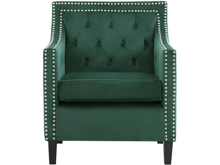 Silla decorativa verde 1297FG 