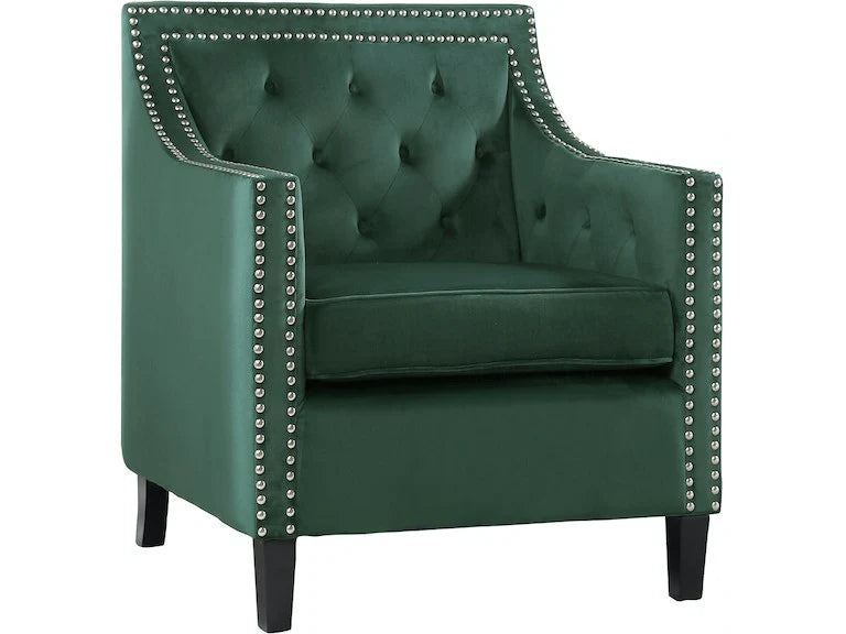 Silla decorativa verde 1297FG 