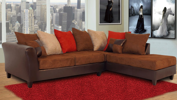 300 Muti/Color Brown Sectional