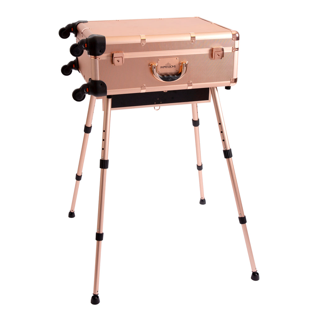 Estuche de viaje SlayCase® XL con diseño de oro rosa brillante