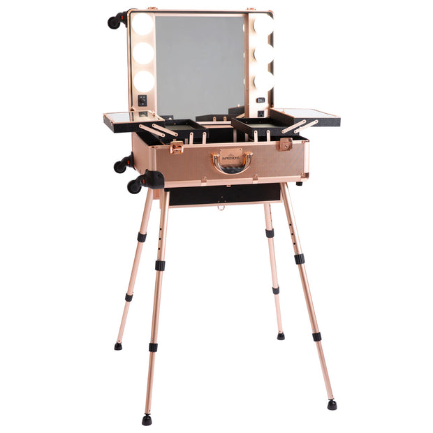 Estuche de viaje SlayCase® XL con diseño de oro rosa brillante