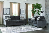Ashley 83905 Abinger Juego de sofá y loveseat gris oscuro