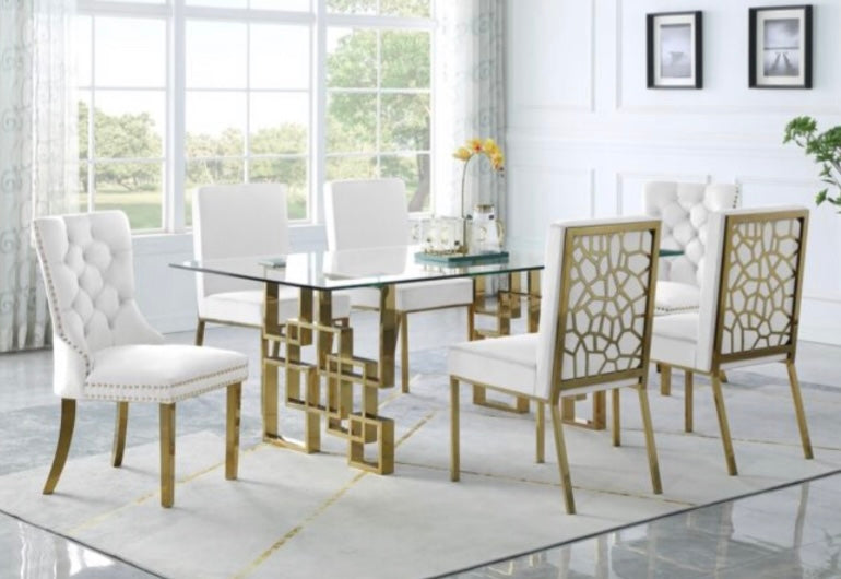 Juego de comedor blanco D750CRM