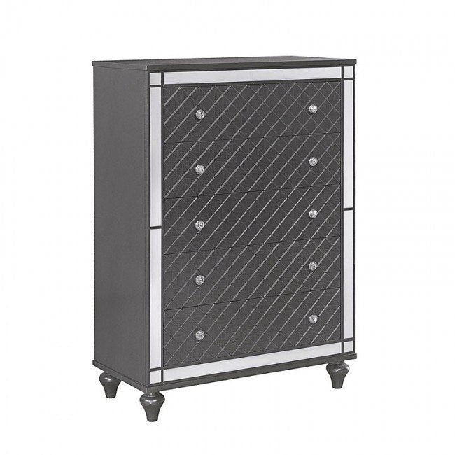 B1670 REFINO CONJUNTO DE DORMITORIO GRIS