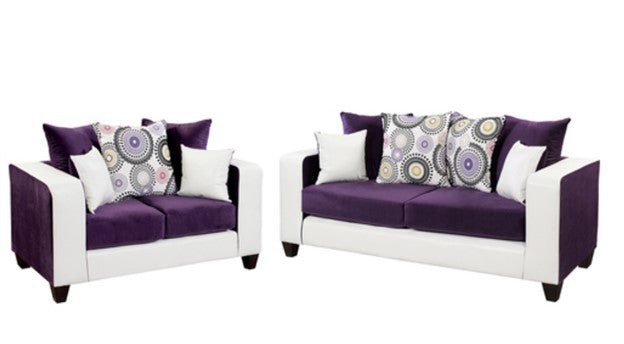 Sofá y Loveseat 300 Morado