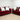 2019 Sofá rojo y Loveseat Nailheads
