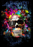 Vidrio templado con lámina - Color me Skull