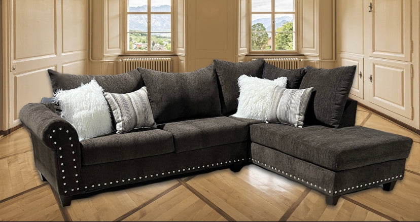 220 Brown Sectional Nailheads