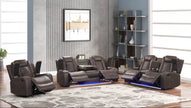Luz Chocolate Brown Reclining Set