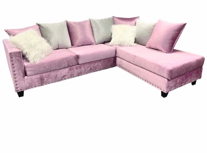 2019 Rose/Gold Pink Sectional Nailheads