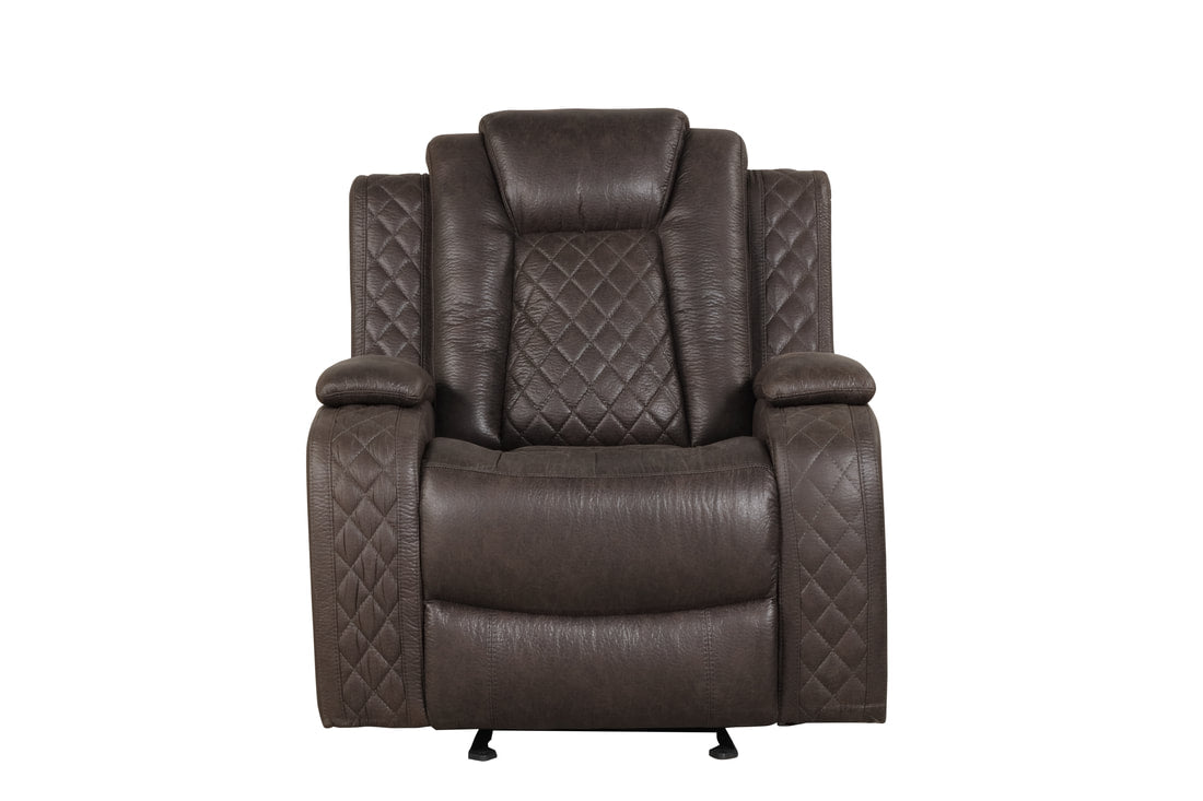 Luz Chocolate Brown Reclining Set
