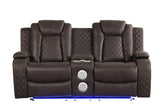Luz Chocolate Brown Reclining Set
