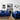 300 Sofá Azul y Loveseat