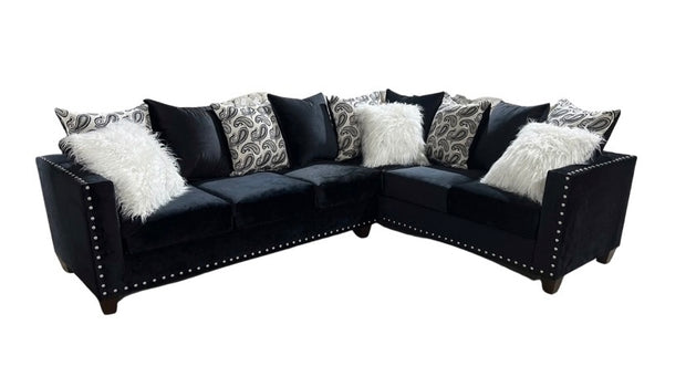 8000 Black Sectional Nailheads