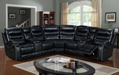 Martin81 Black Reclining Sectional
