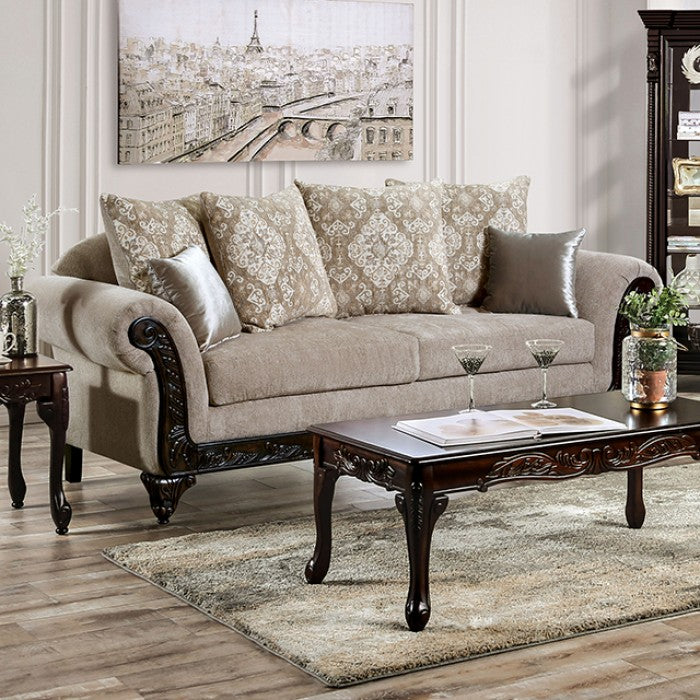 SM7308 PANOZZO BEIGE SOFA + LOVESEAT