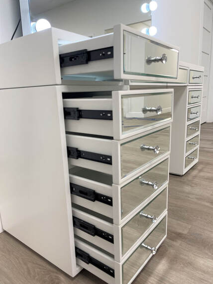 Juego de tocador blanco Hollywood